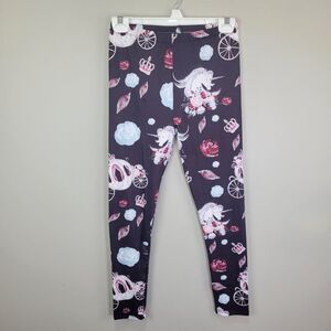 Dren Designs Fantasy Royalty Print Polyester Spandex Ankle Leggings One Size...